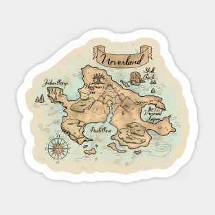 Neverland Map Sticker